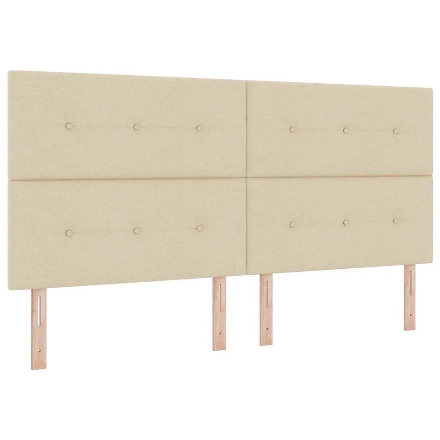 vidaXL Kopfteil mit Kopfteil Creme 200 cm Kunstleder 3337865
