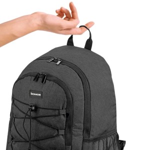 Bomoe IceBreezer KR45 Kühlrucksack, 25 Liter, anthrazit. Kühltasche mit Reißverschluss und Netz-Flaschenhalter.