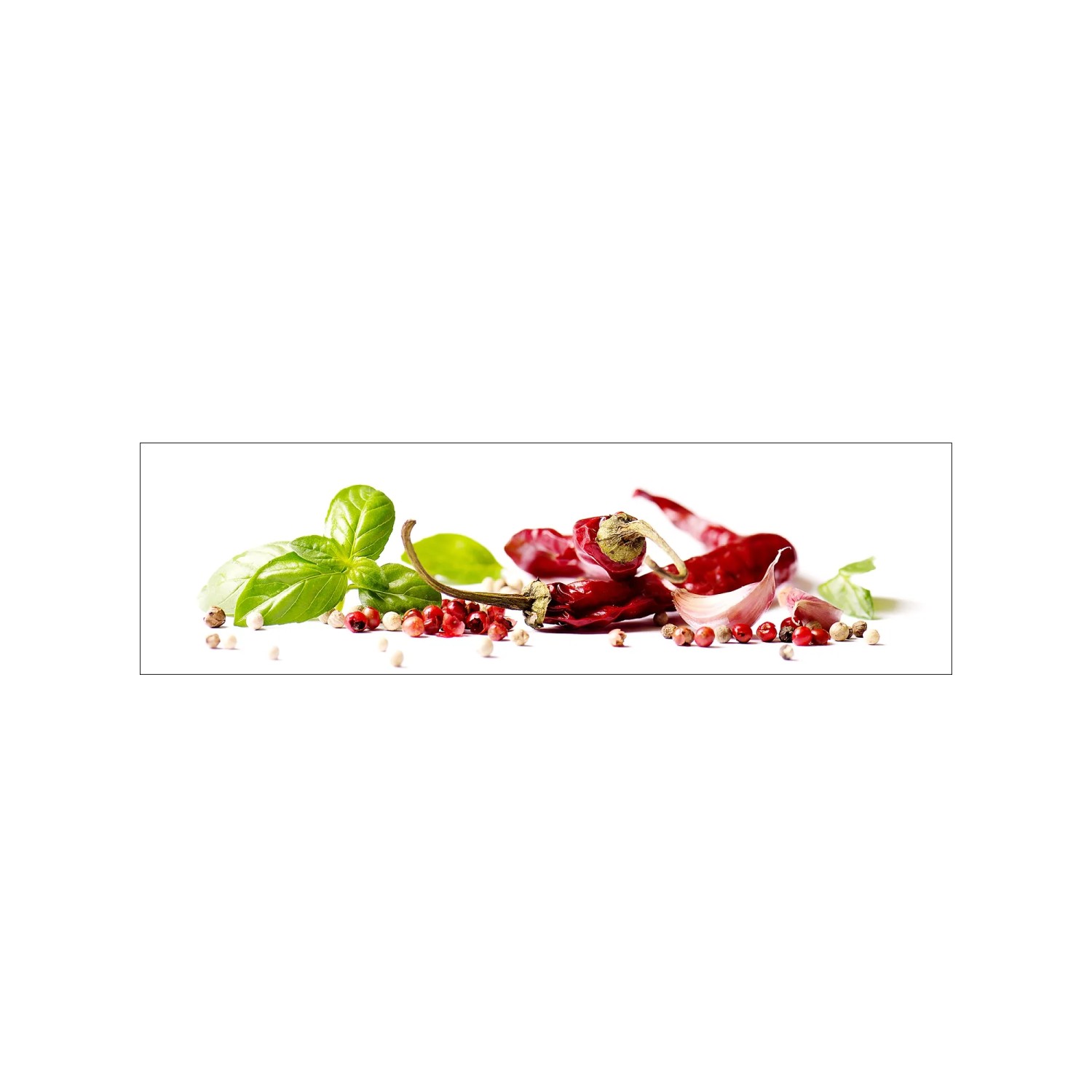 MySpotti Küchenrückwand Profix Cucina Herbs und Spice 210 x 60 cm Rot-Grün