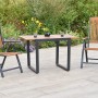 Merxx Athos 3-tlg. Gartenmöbel-Set mit Klappsesseln und Ausziehtisch aus Akazienholz und Aluminium.
