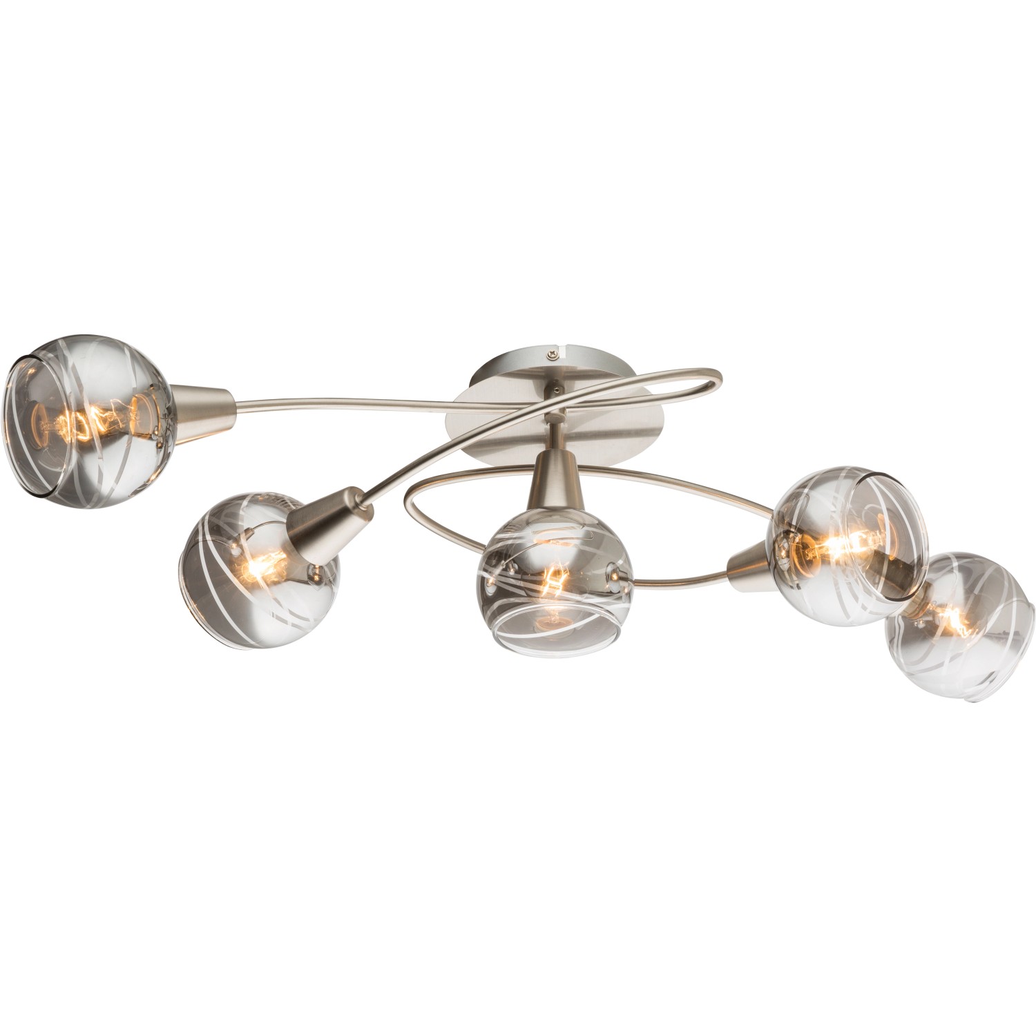 Globo LED-Deckenleuchte ROMAN Nickel matt günstig online kaufen