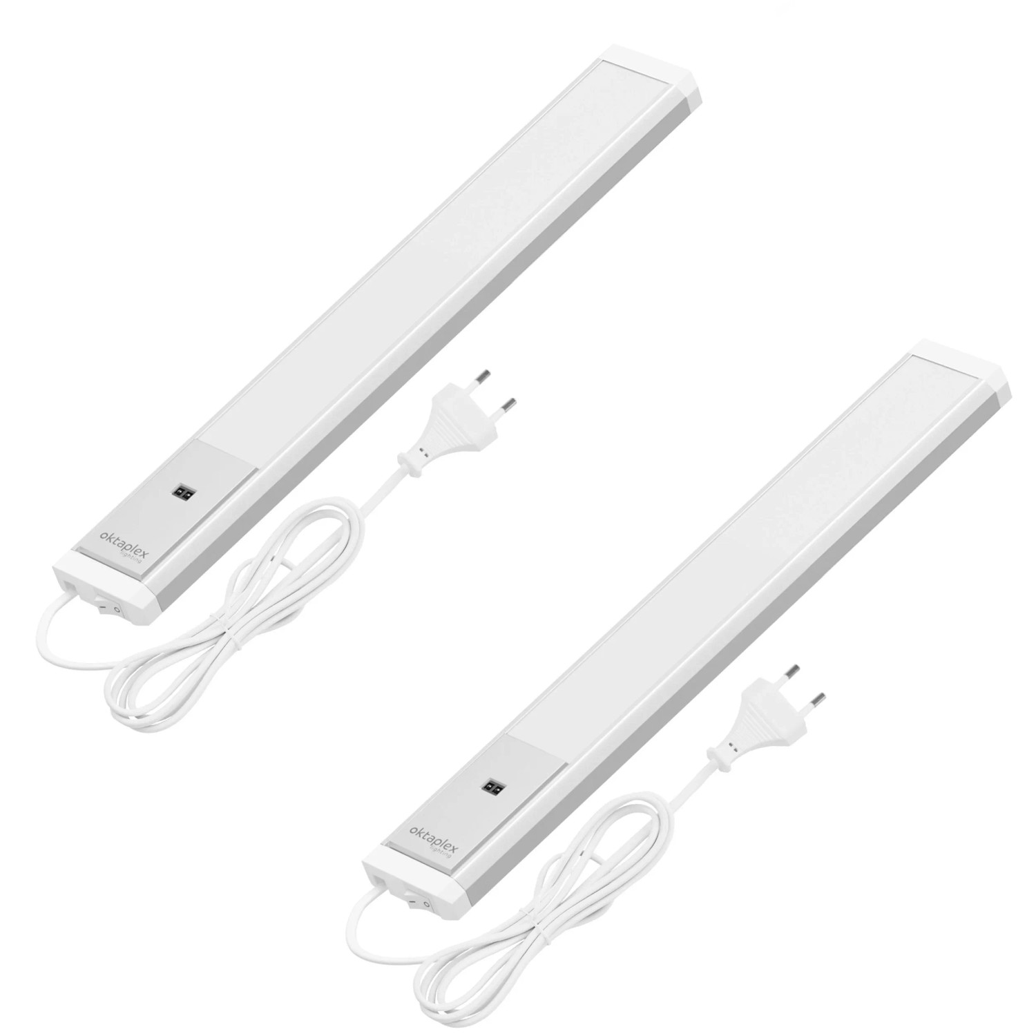 Oktaplex Riva Motion 2er Set Küchen-Unterbauleuchte LED Dimmbar Berührungslos mit Hand-Sensor Neutralweiß 4000K 40 cm 6W