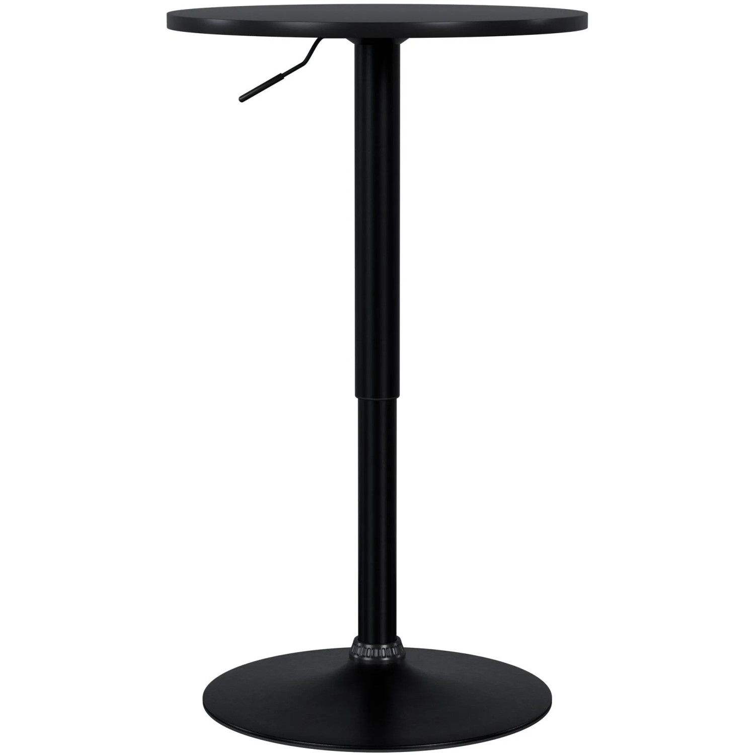 DELUKE Stehtisch STEN Rund 52x52x70cm Holz Schwarz-Schwarz Hoher Tisch Bartisch Bistrotisch Hoch