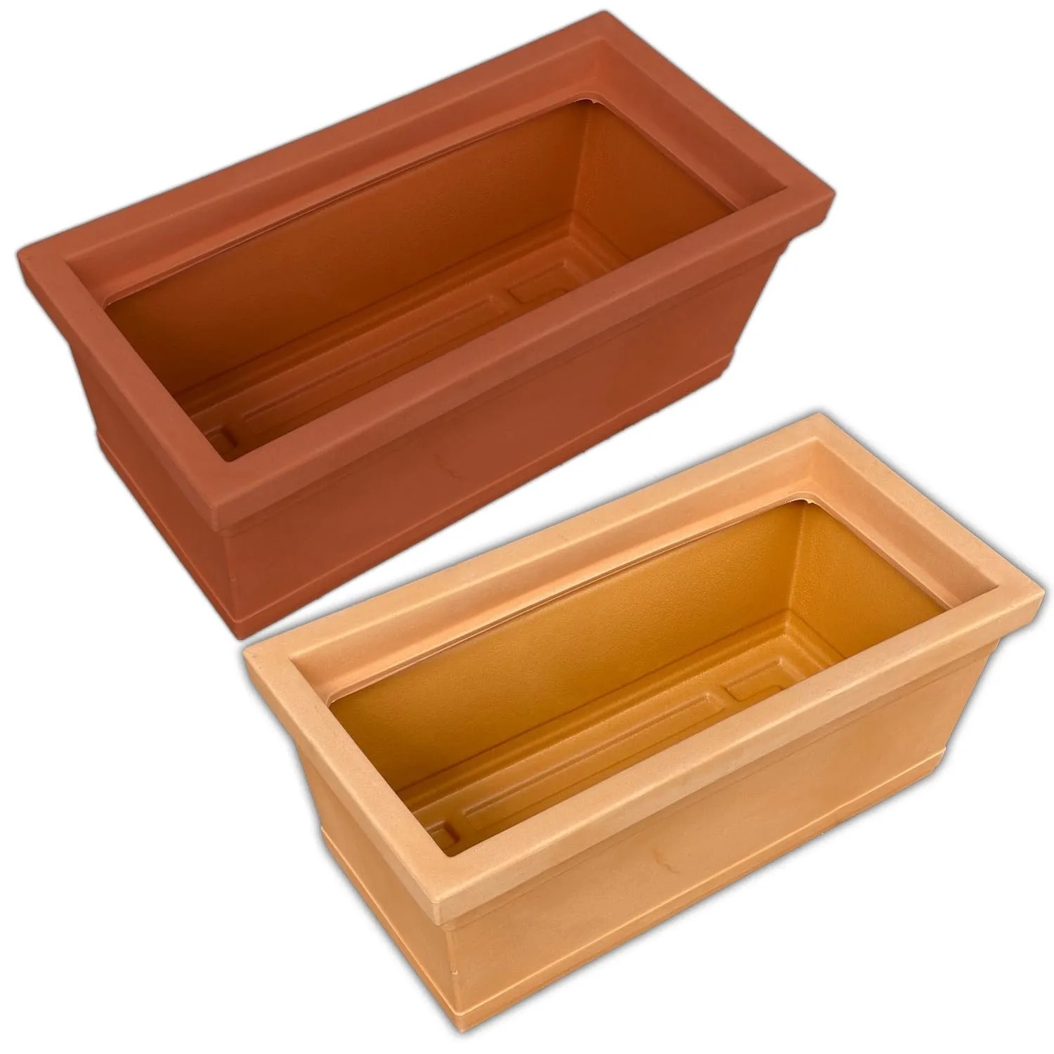 Pflanzkasten Torri 60x32x28 Cm In Terracotta – Frostsicherer Kunststoffkübel Für Drinnen & Draußen