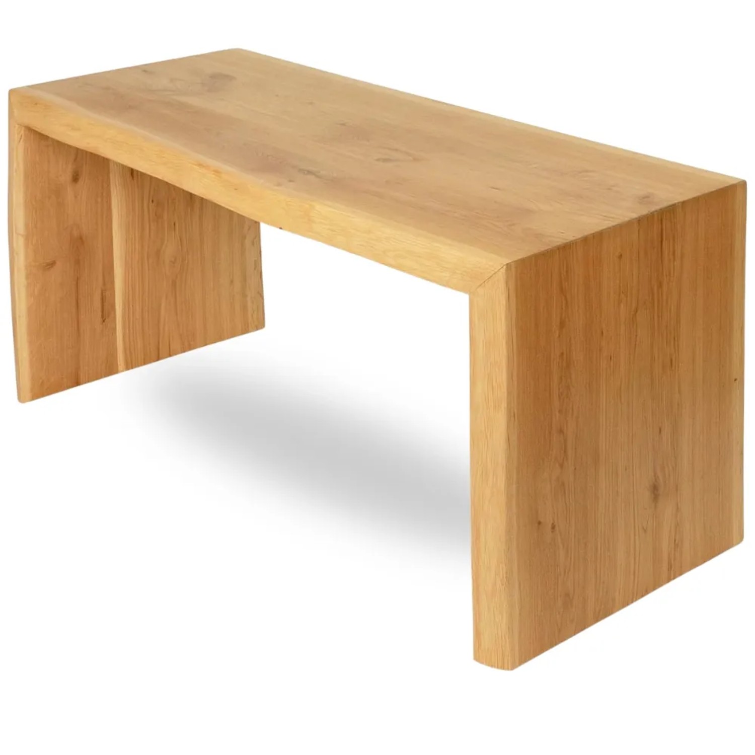 DELUKE Holzbank Sitzbank EGON Eiche Massiv mit Baumkante Eichenbank Esszimmer Flur Garderobe Schlafzimmer 100x40x45cm