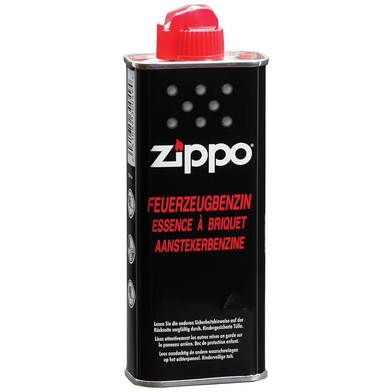 Zippo Feuerzeugbenzin im Starter-Kit, 125ml Dose mit rotem Ausgießer.