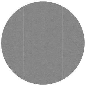 Hellgraues, rundes Pool-Bodentuch (Ø366 cm) aus Polyester-Geotextil, dreiteilig.