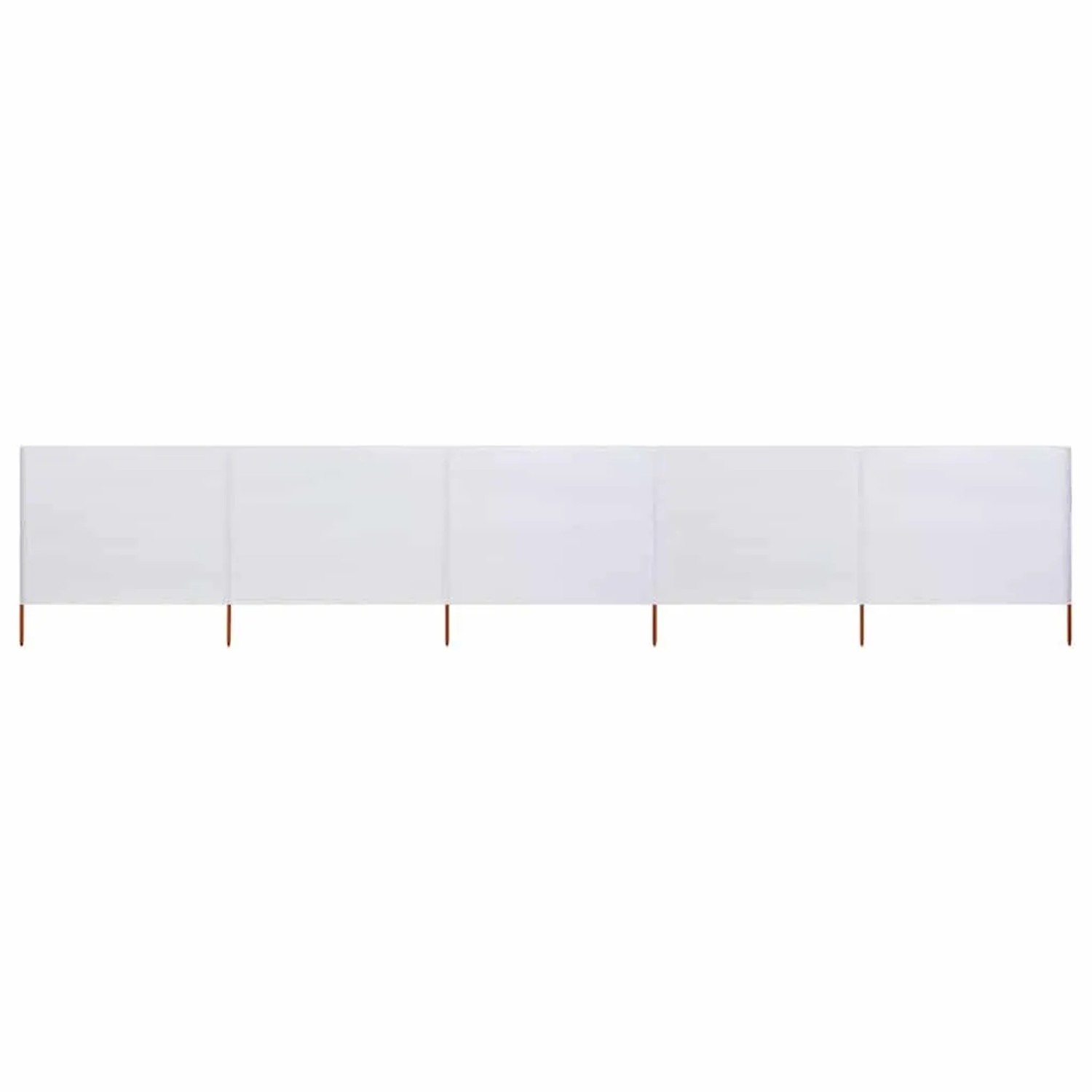 vidaXL 5 Teiliges Windschutzgewebe 600 x 80 cm Sandweiß 47154