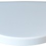 Weißer Duravit WC-Sitz Starck 3 mit verdeckten Edelstahlscharnieren.