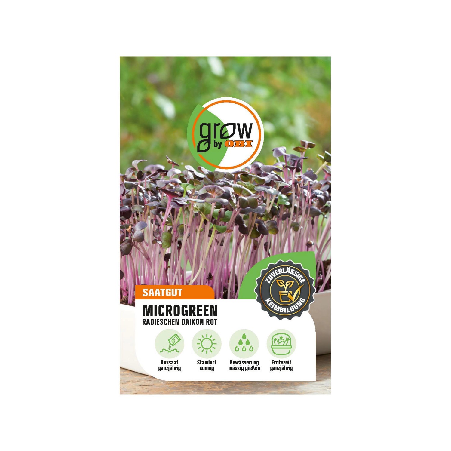 GROW by OBI Keimsprossen Radieschen Daikon Rot