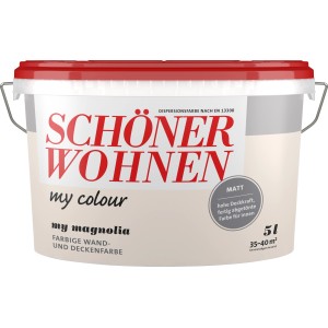 Eimer Schöner Wohnen My Colour My Magnolia, matte Wandfarbe, 5 Liter.