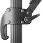 Detailaufnahme des Kurbelmechanismus am Schneider Ampelschirm Rhodos Grande.