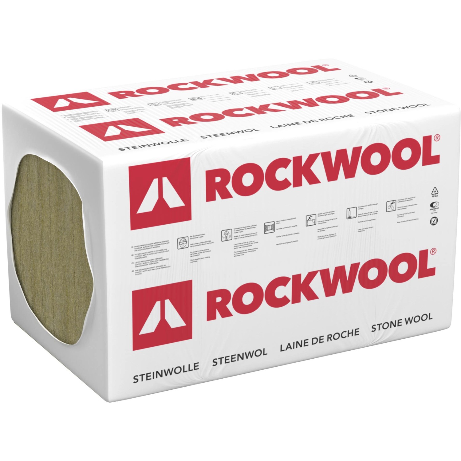 Rockwool Sonorock Akustik Trennwandplatte, 45mm Dämmstoff im Paket.