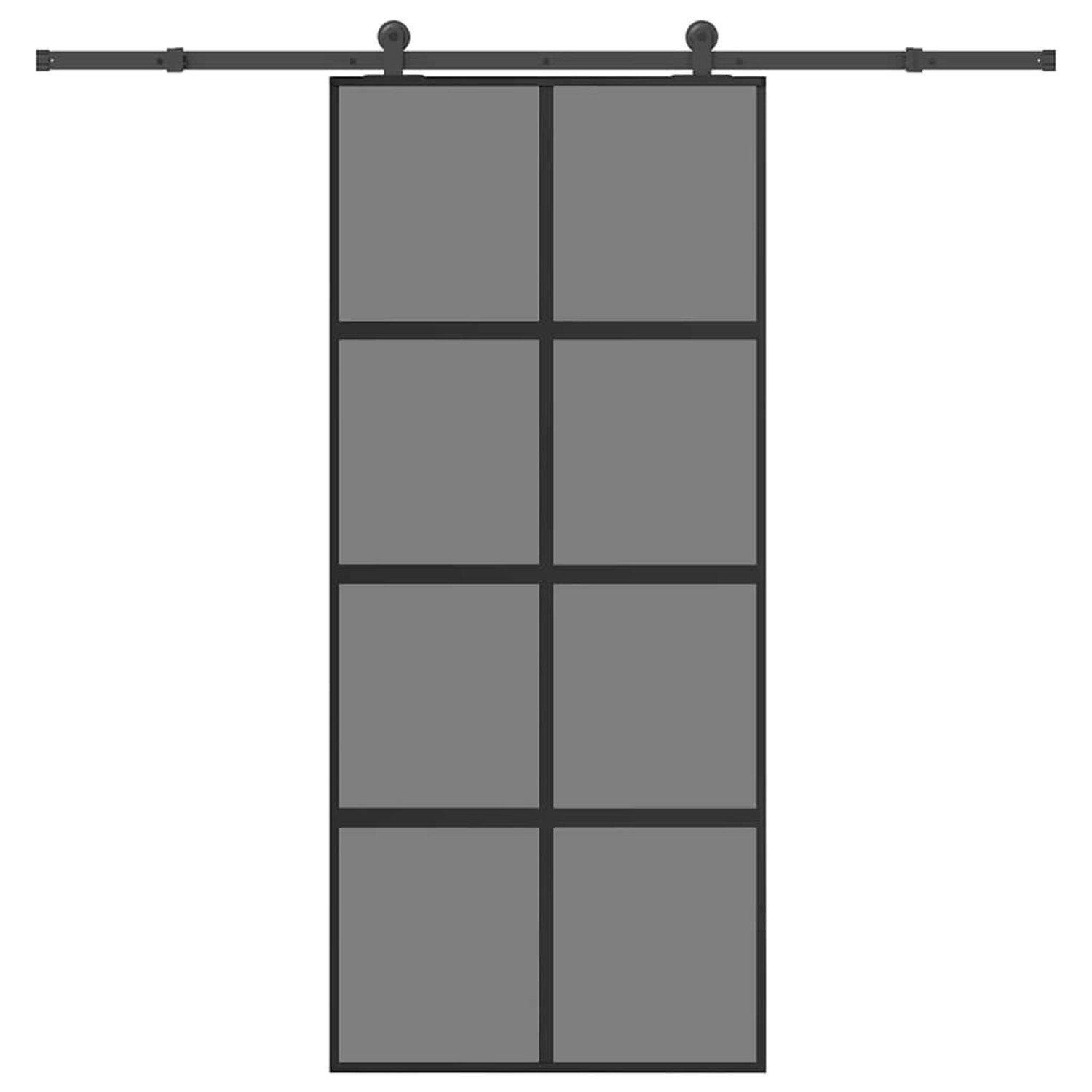 vidaXL Schiebetür mit Beschlag 90x205 cm Hartglas und Aluminium 3333023 günstig online kaufen