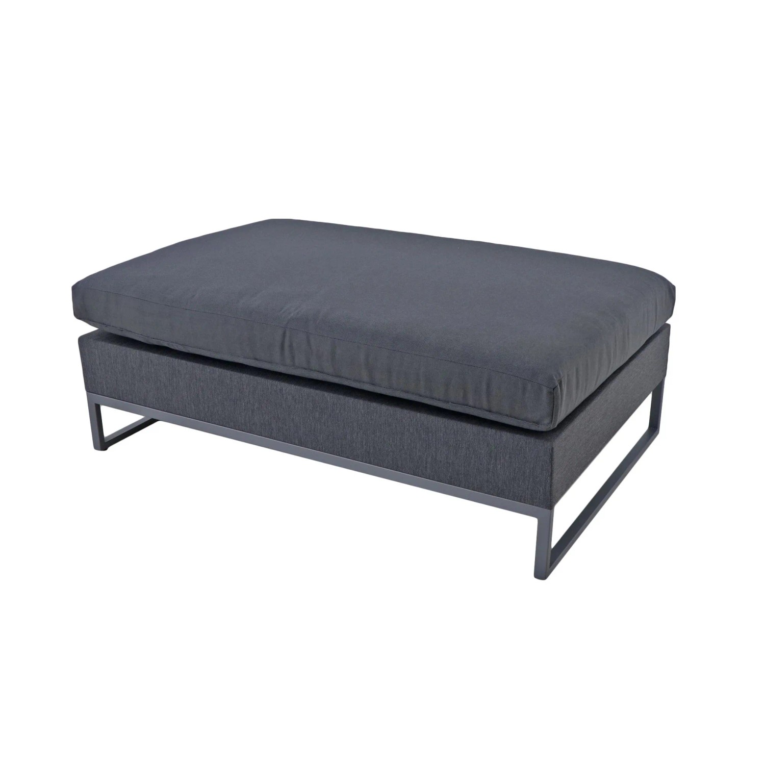 DELUKE Polsterhocker HELGA Kunststoff Grau 49x140x89cm Hocker Sitzhocker