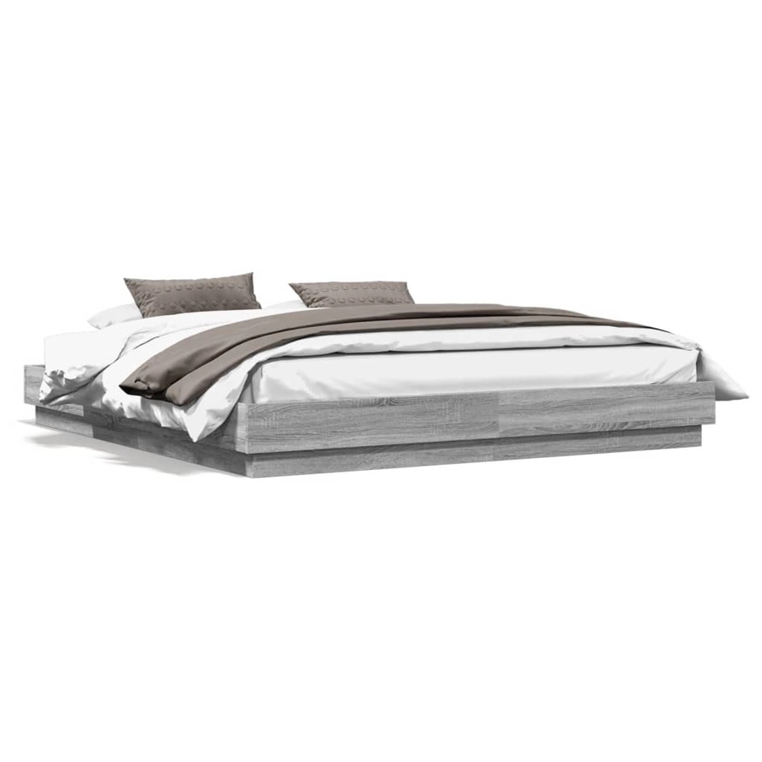 vidaXL Bettgestell Grau Sonoma 180x200 cm Holzwerkstoff 3209840 günstig online kaufen