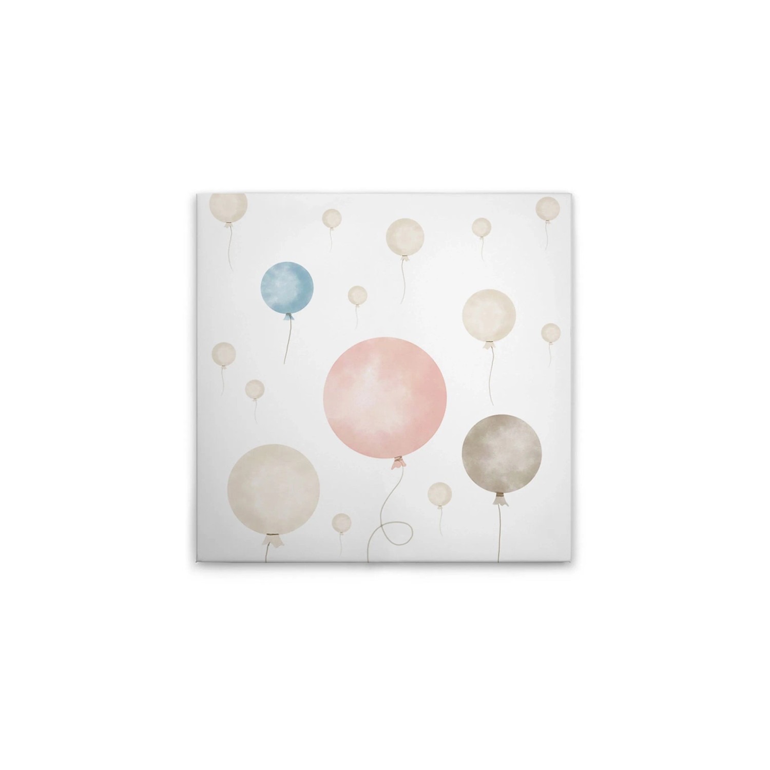 Tadessi Leinwandbild - M1-No.50582 - Ballons Rosa Blau Beige - 40 x 40 cm - Quadratisch