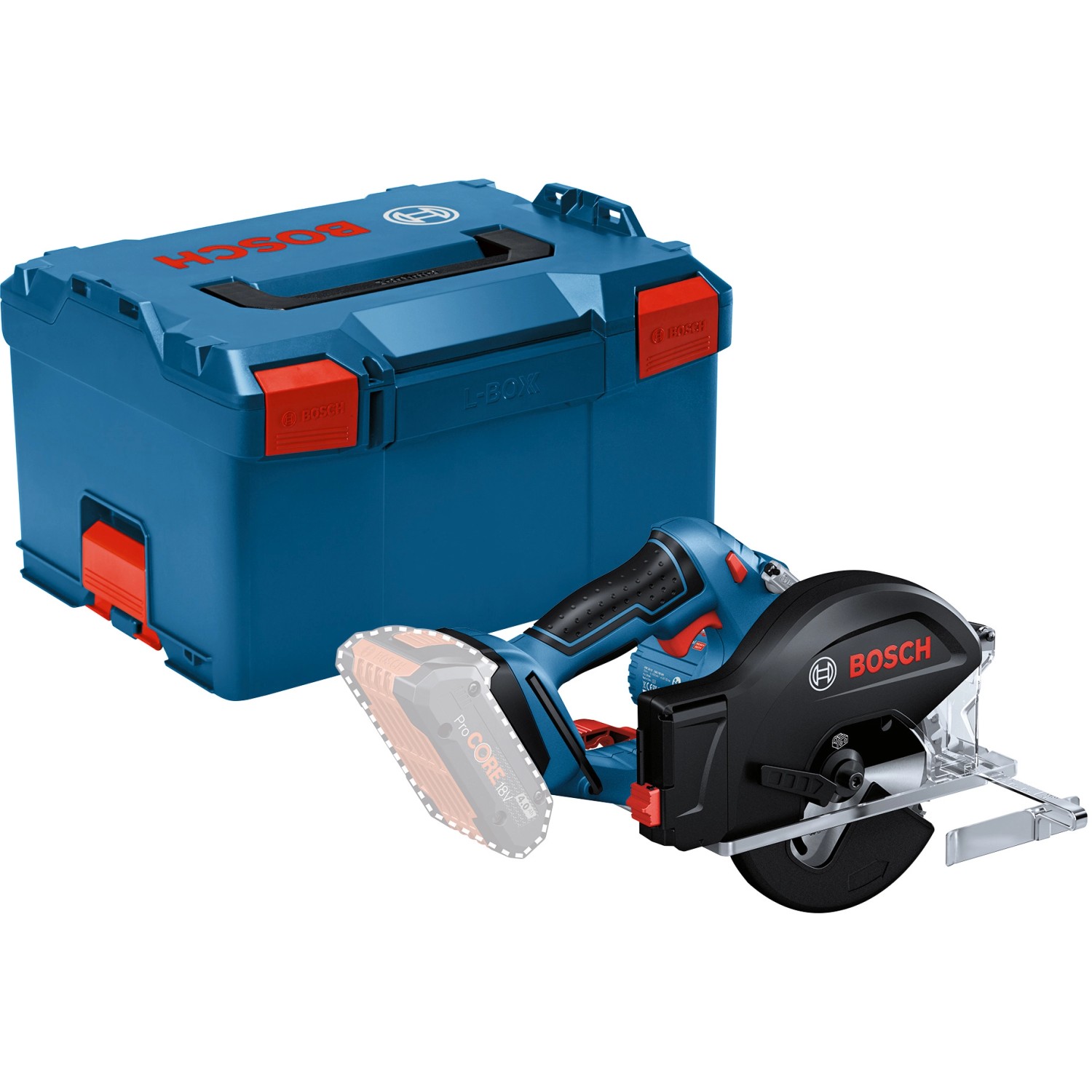 Bosch Professional Akku-Kreissäge GKM 18 V-50 Solo in L-Boxx