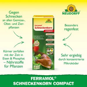 Neudorff Ferramol Schneckenkorn compact, 700g Packung zur Schneckenbekämpfung im Garten.