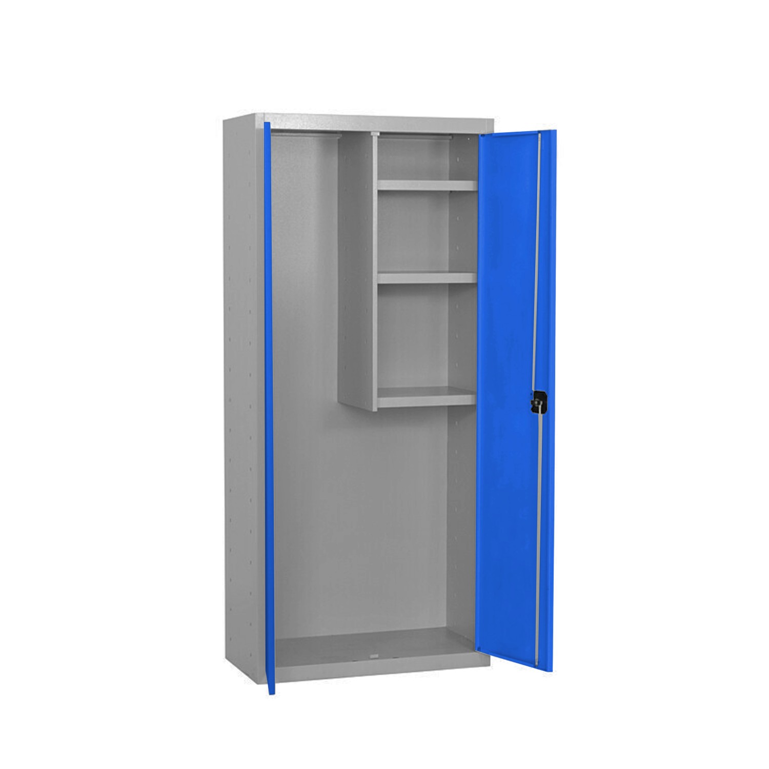PROREGAL Putzmittelschrank AMEGO HxBxT 180 x 60 x 40 cm 3x Fachboden Blau-G günstig online kaufen