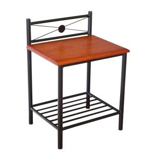 Homestyle4u Nachttisch Nachtkonsole Nachtschrank Metall 1068