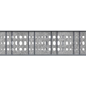 zaunzu Sichtschutz Vlies Bubble hellgrau für Doppelstabmatten, 2,6m