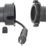 Oase LunaLed 6s Teichbeleuchtung: LED-Scheinwerfer mit schwarzem Kabel und Zubehör.