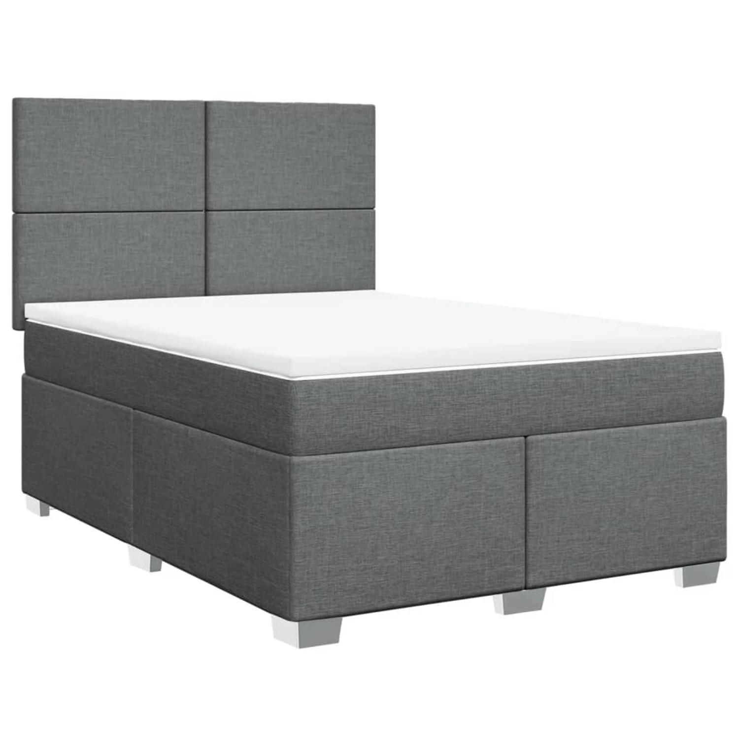 vidaXL Boxspringbett mit Matratze Dunkelgrau 160x200 cm Stoff2100025 günstig online kaufen