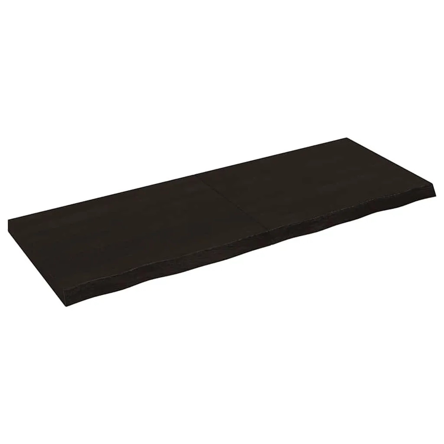 vidaXL Tischplatte Dunkelbraun 160x60x2-6cm Massivholz Eiche 3156451
