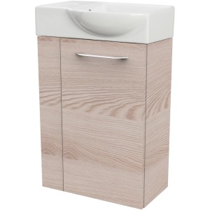 Fackelmann Waschbeckenunterschrank SBC Alaska Esche, 44 cm breit, mit Waschbecken.