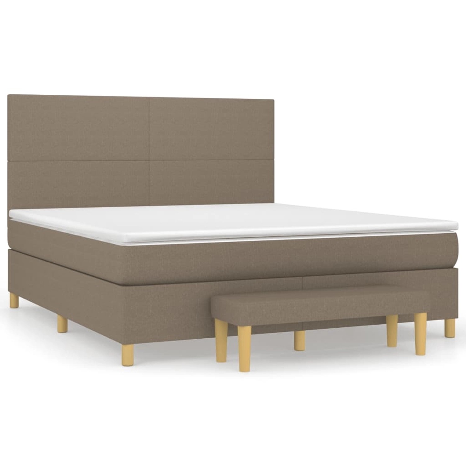 vidaXL Boxspringbett mit Matratze Taupe 180x200 cm Stoff1358491 günstig online kaufen