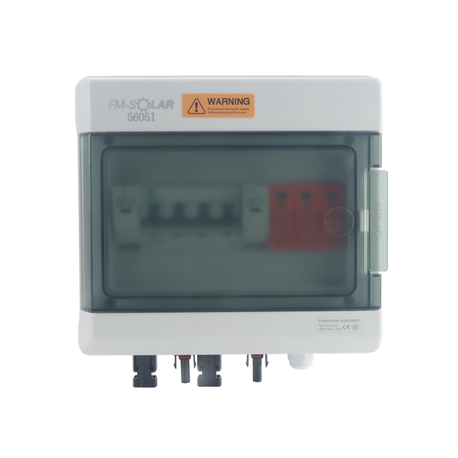 FM-SOLAR DC-Anschlussbox mit Leitungstrennschalter MCB T1+T2 Überspannungsschutz 1/1 1000V Generatoranschlusskasten