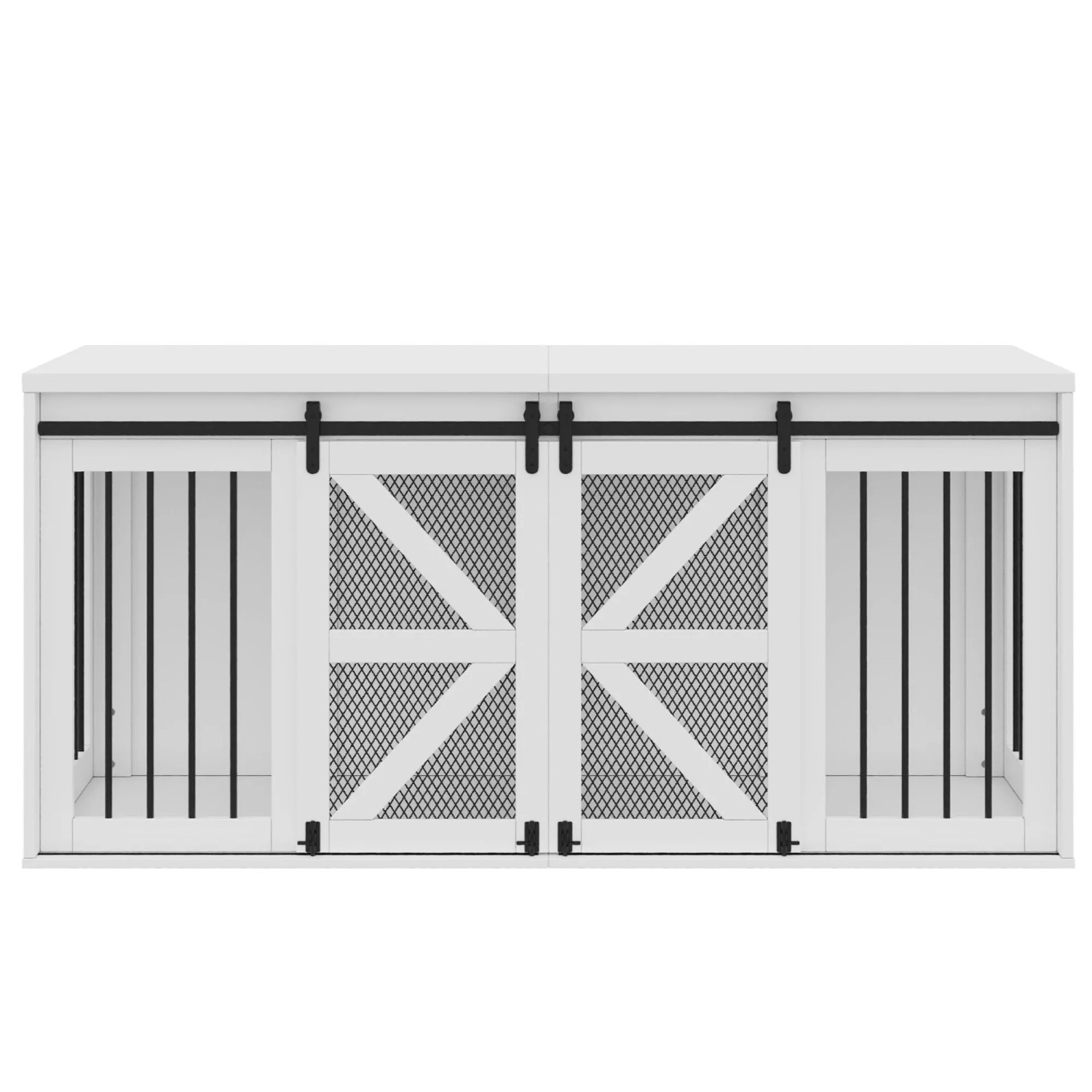 Merax Hundebox 160x60x75cm TV-Schrank Weiß