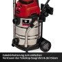 Einhell Akku-Nass-Trockensauger TP-VC 36/30 S Auto-Solo mit Edelstahlbehälter und Zubehörhalterung.