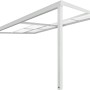 Weiße Home Deluxe Terrassenüberdachung Solis Deluxe mit Polycarbonatplatten.