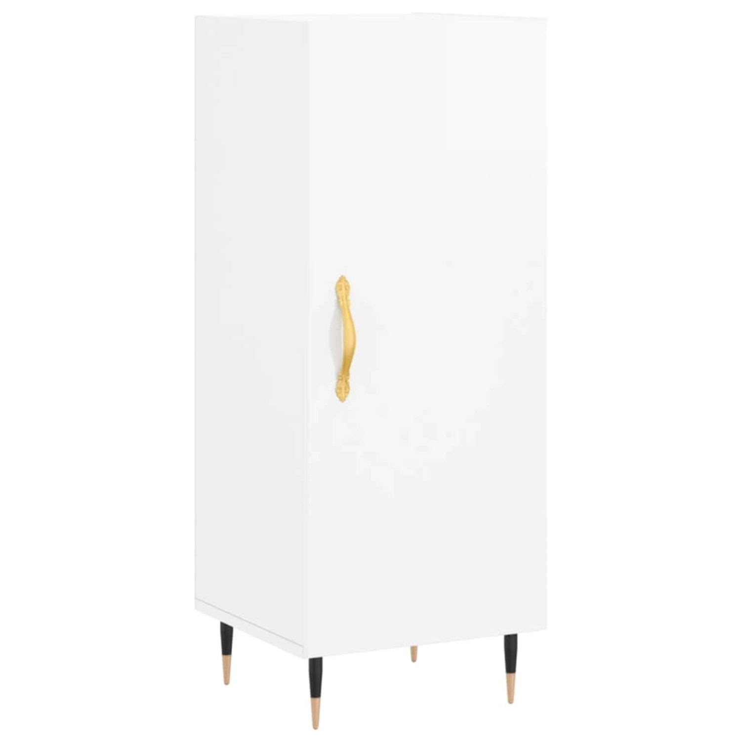 vidaXL Sideboard Hochglanz-Weiß 34,5x34x90 cm Holzwerkstoff 828518 günstig online kaufen