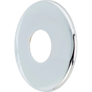 Verchromte Messing-Rosette, 18,6 mm, zur Abdeckung von Wanddurchbrüchen.