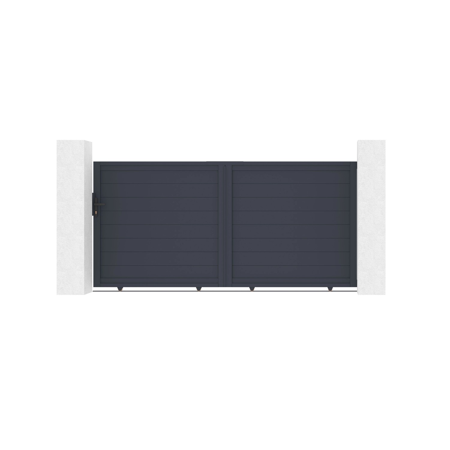 Casanoov Schiebetor 3M Eiger H 140Cm & Gartentür 1M Eiger H 140Cm Aluminium günstig online kaufen