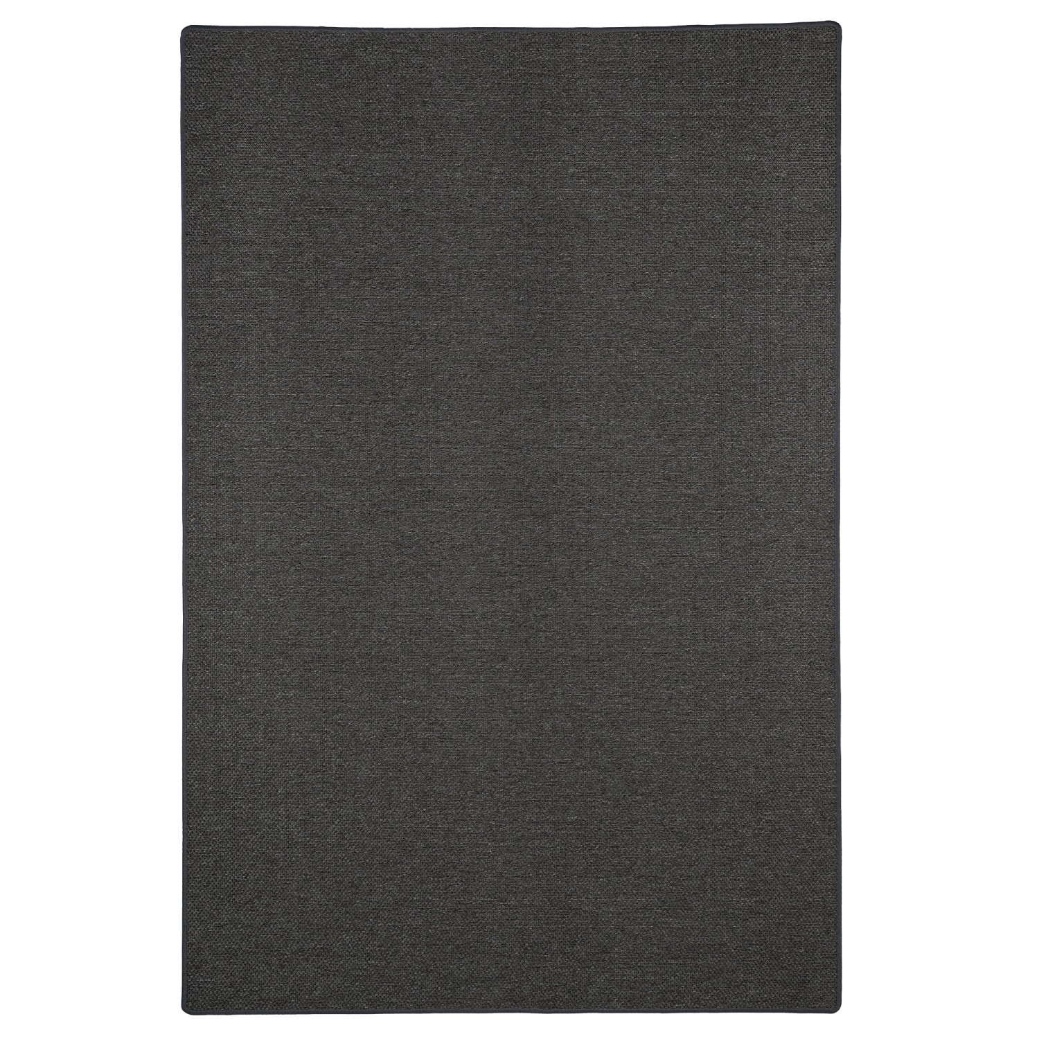Snapstyle Natur Flachgewebe Teppich Bentzon Anthrazit, 200x250cm. Kurzflorteppich in dunklem Grau.