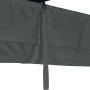 Detailansicht des anthrazitfarbenen Siena Garden Pavillon Sky Dachs (400x300 cm) mit Stoffbahn.