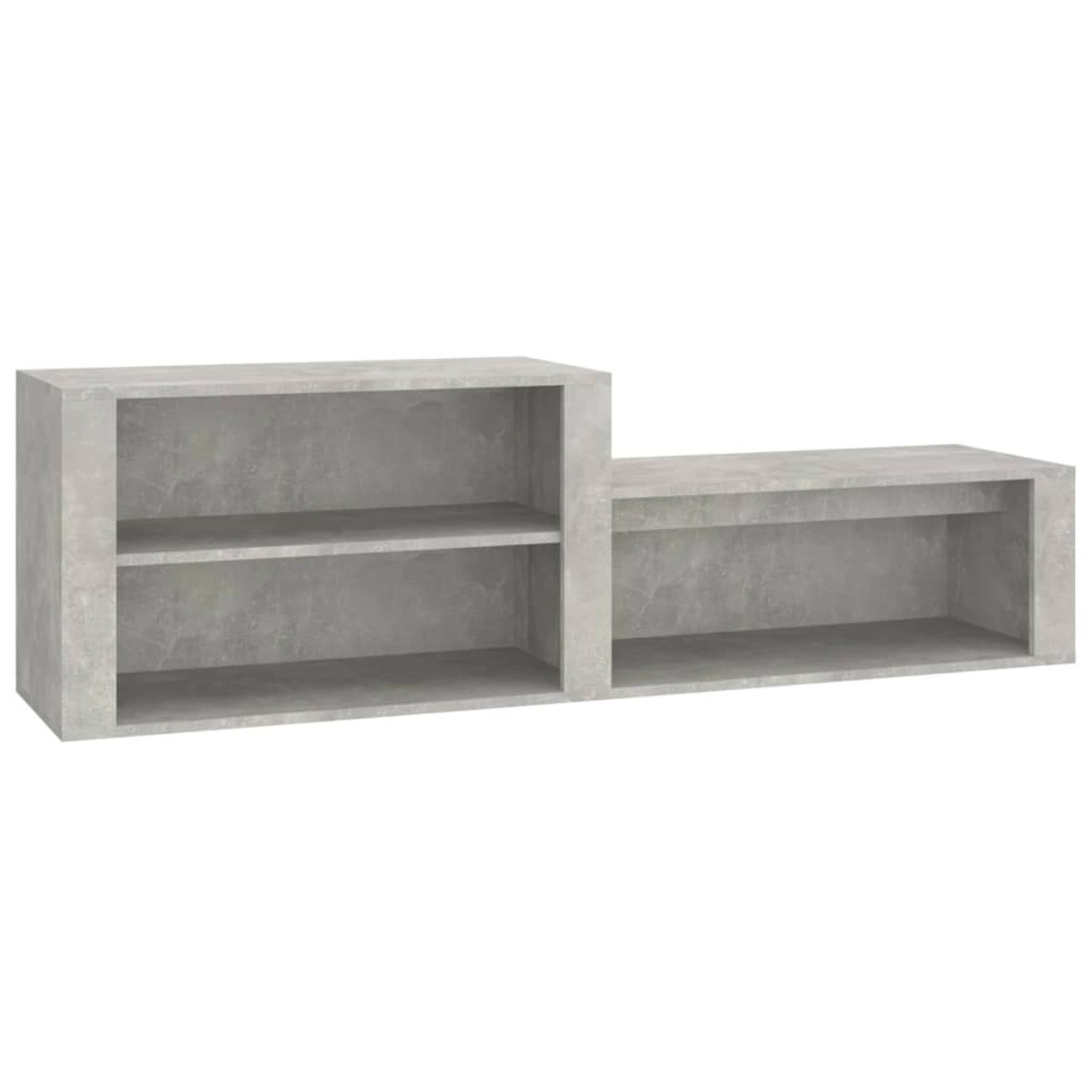 vidaXL Schuhschrank Betongrau 150x35x45 cm Holzwerkstoff 816916