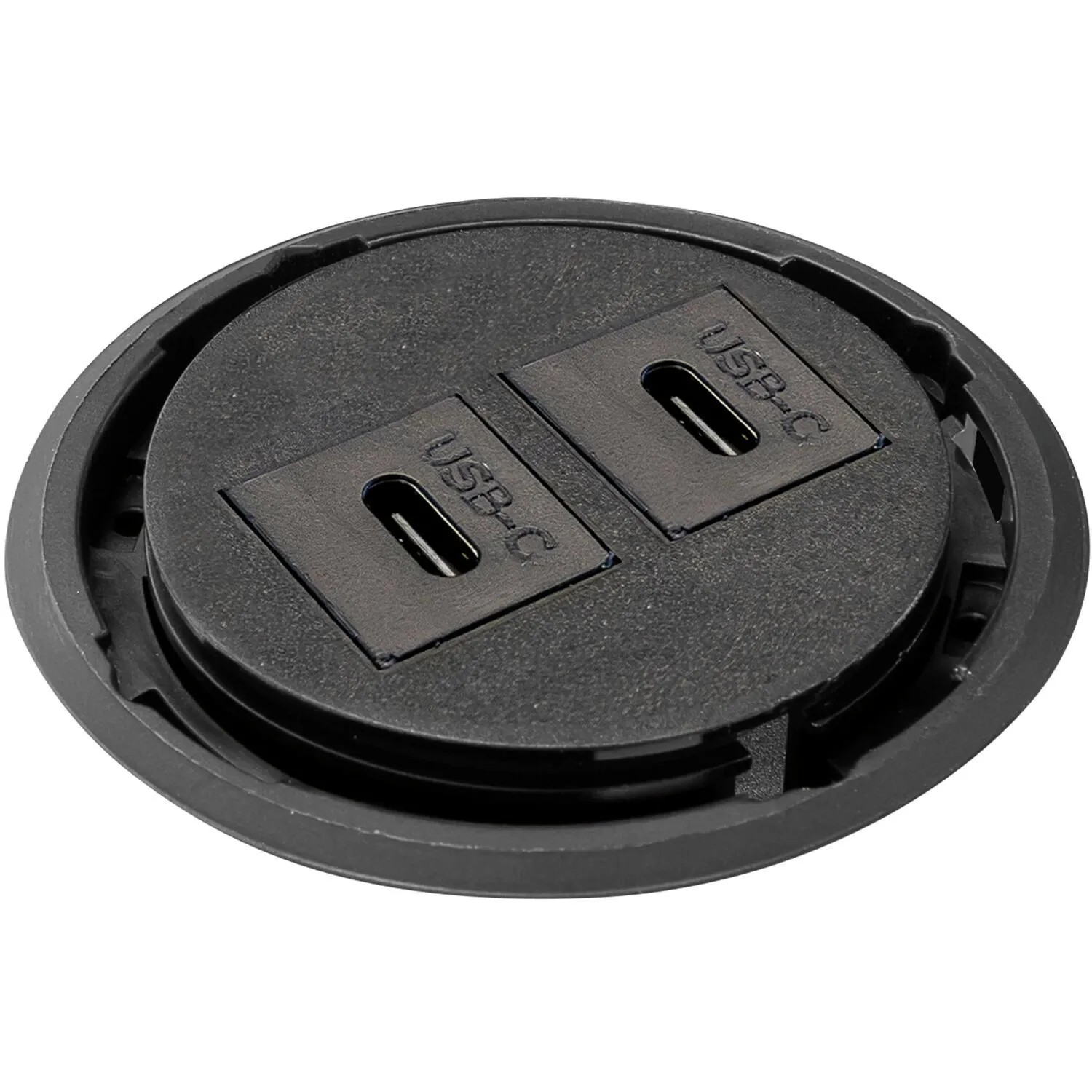 Evoline One USB C Einbau Buchse ø 59mm Charger Kunststoff Schwarz
