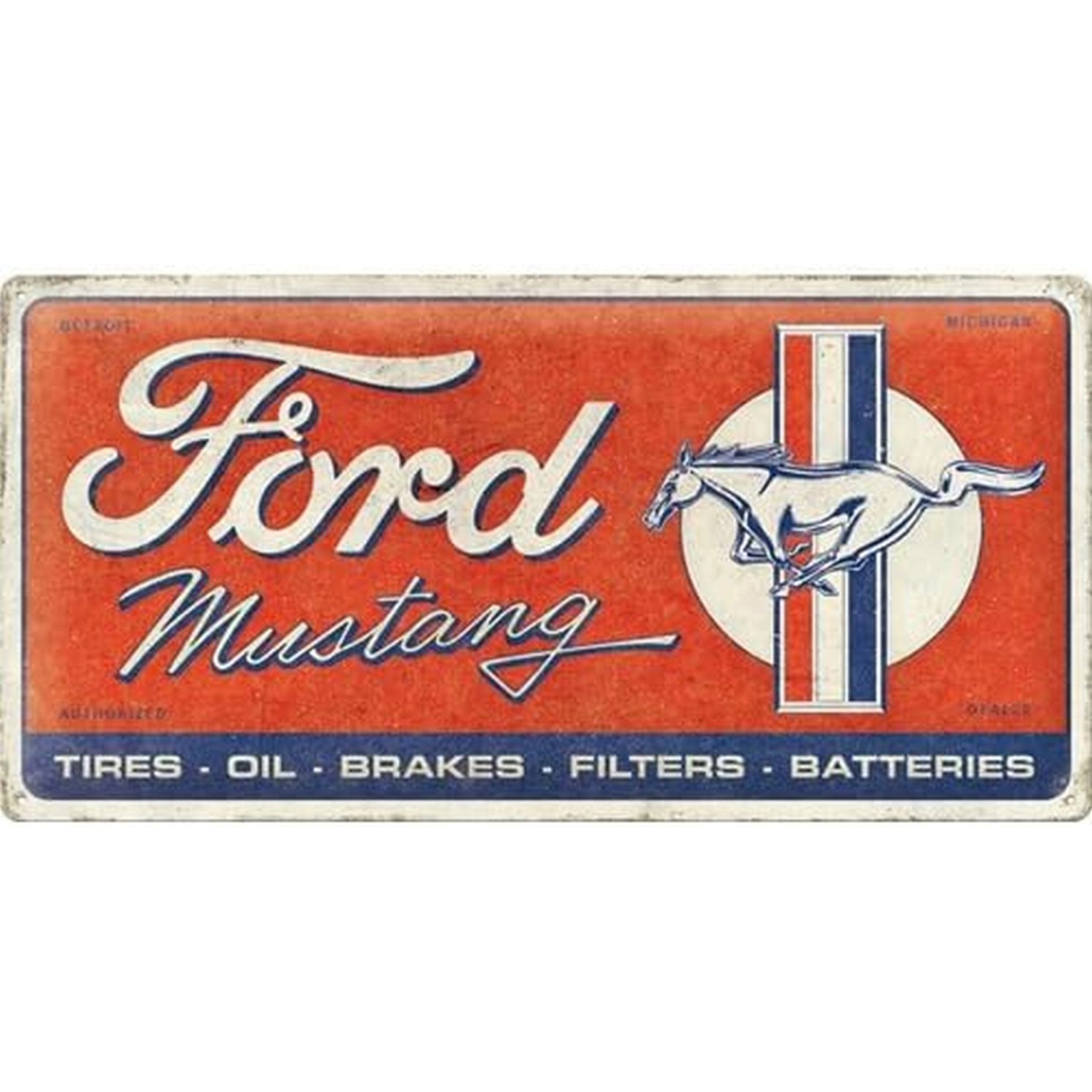 Nostalgic-Art Blechschild 25 x 50cm - Ford Mustang - Horse & Stripes Logo R günstig online kaufen