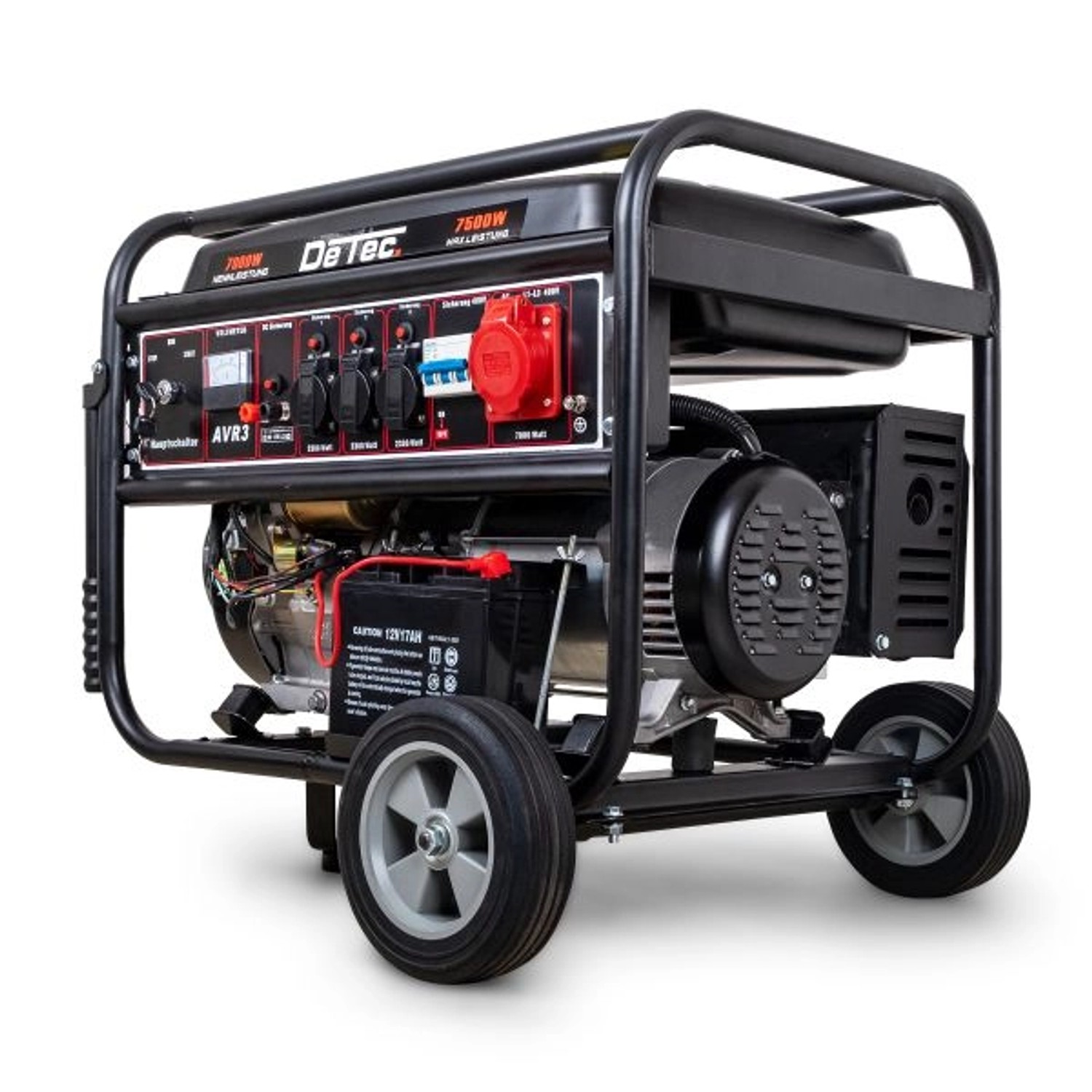 DeTec. 7 kW Benzin Stromgenerator DT LB7500E 3 400V Stromerzeuger Starkstrom Generator E Start 3 Phasen Stromaggregat 18...