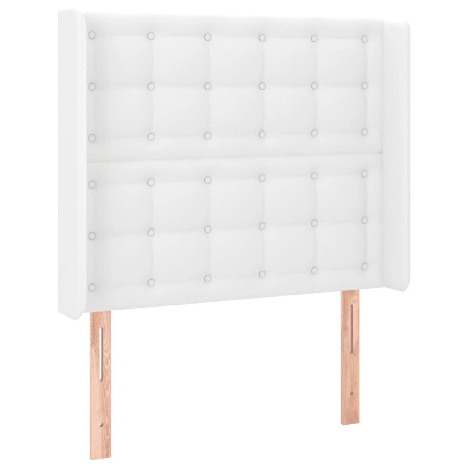 vidaXL LED Kopfteil Weiß 93x16x118/128 cm Kunstleder 3124127