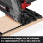 Einhell Professional Akku-Tauchsäge TP-PS 18/165 Li BL: Details am Sägeblattschutz für präzise Schnitte.