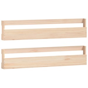 vidaXL Wand-Schuhregale 2 Stk 110x9x23 cm Massivholz Kiefer 833275