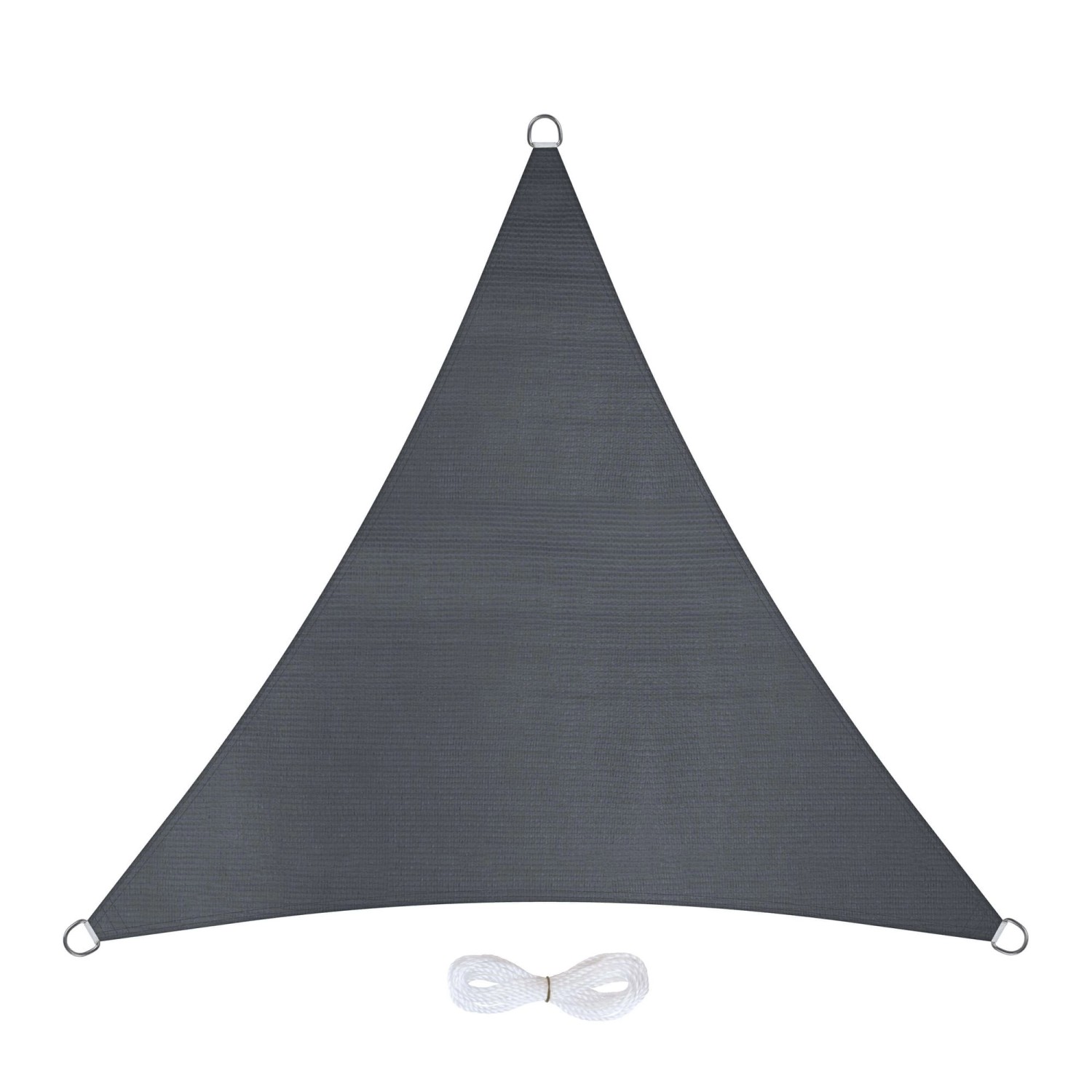 Jardinion Sonnensegel Dreieck 3 x 3 x 3m Grau für Garten/Balkon/Terasse günstig online kaufen