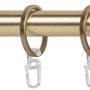 Mydeco Gardinenstange Messing, Ø 2 cm, 100 cm, mit Endstück Ball. Stilvolle Fensterdekoration.