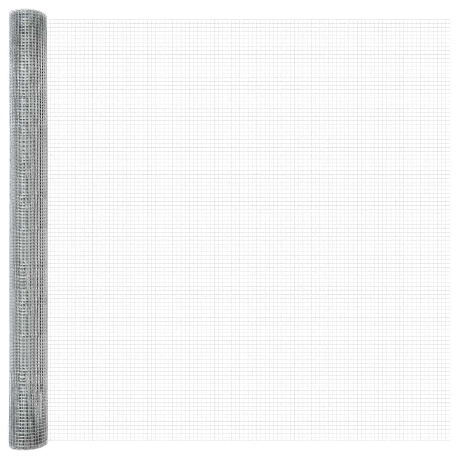 vidaXL Geschweißter Drahtzaun Silber 1,6 x 25 m 42004942 günstig online kaufen